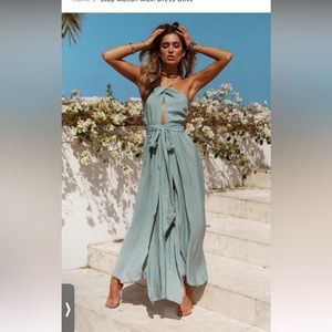 Hello Molly  Stop Motion Maxi Dress Olive